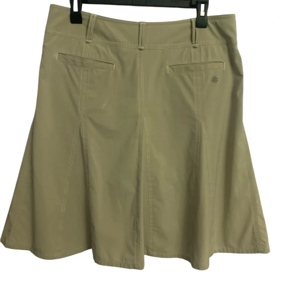 Athleta Tan A-Line Knee-Length Skort 10T EUC